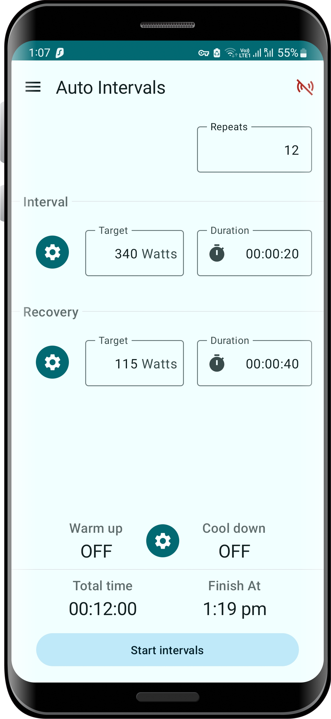 Auto intervals