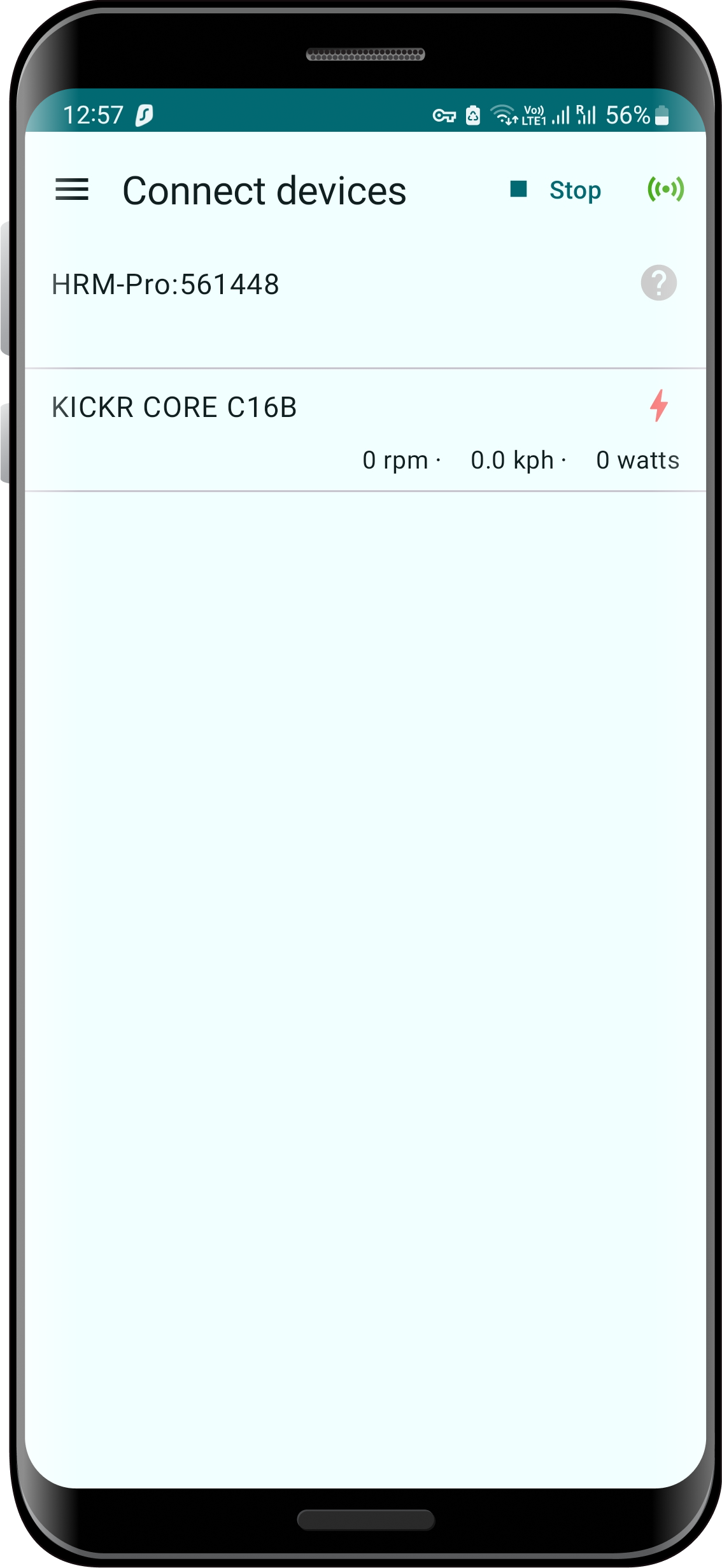 Connect devices screen